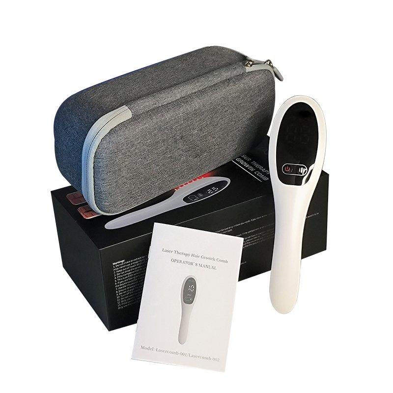 Woman using laser comb